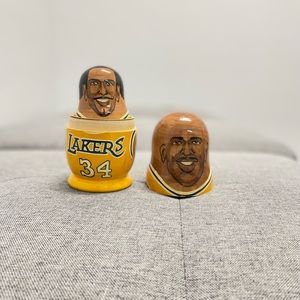 Lakers Wooden Russian Nesting Dolls. Shaq-Kobe-Fisher-Fox-Grant.